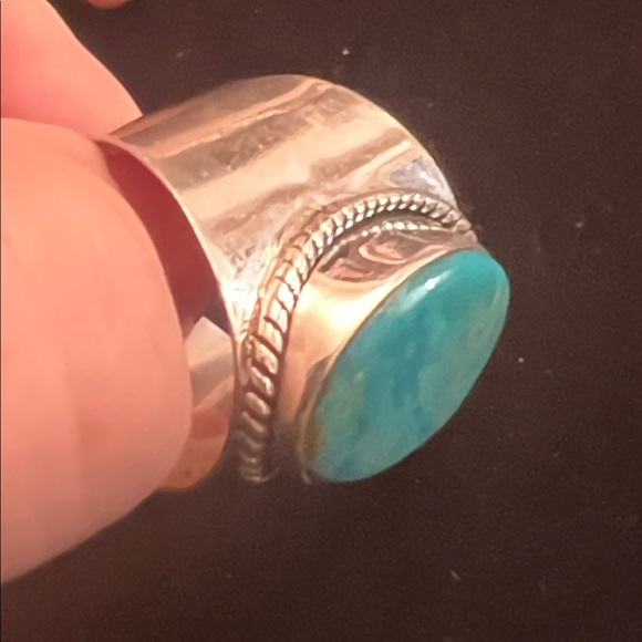 925 STERLING Silver Turquoise Ring - Picture 4 of 8